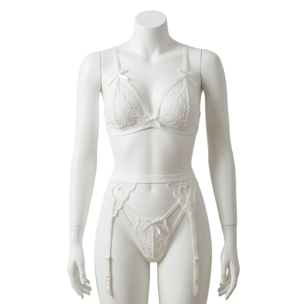Garter Belt Set - Ensemble de lingerie en dentelle pour