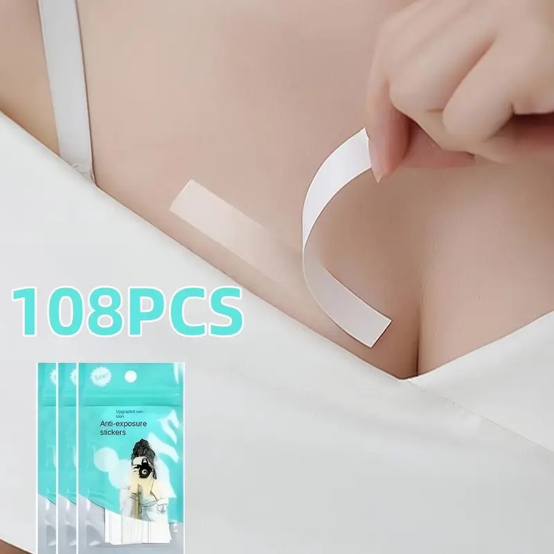 Silicone Bra Adhesive - 108 pièces/3 paquets, ruban adhésif double
