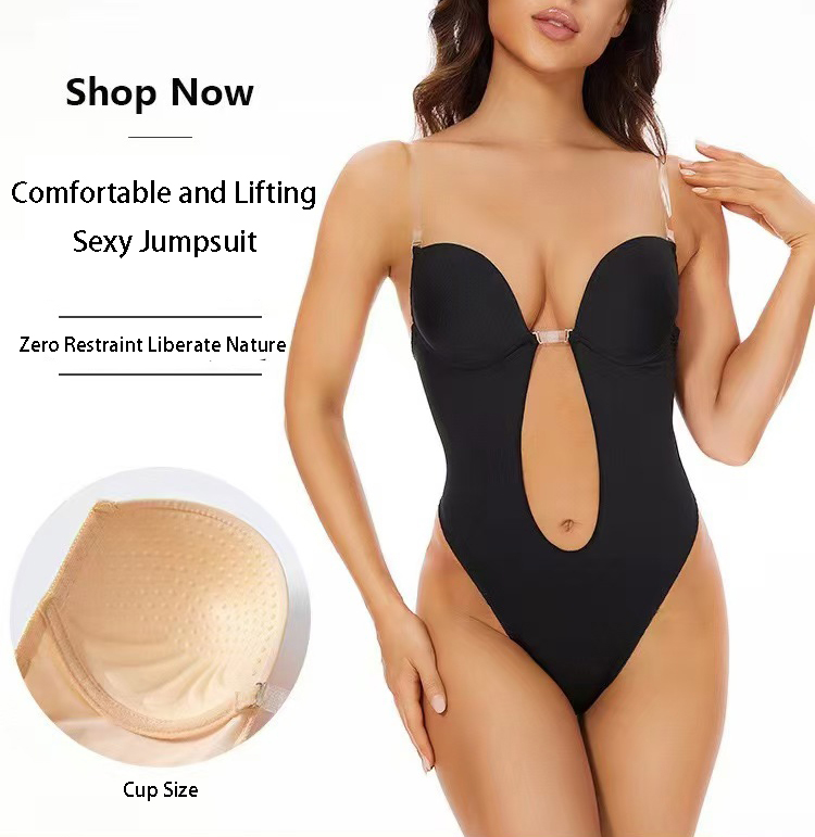 Shapewear Bodysuit Firm - Soutien-gorge gainant sans dos à adhérence