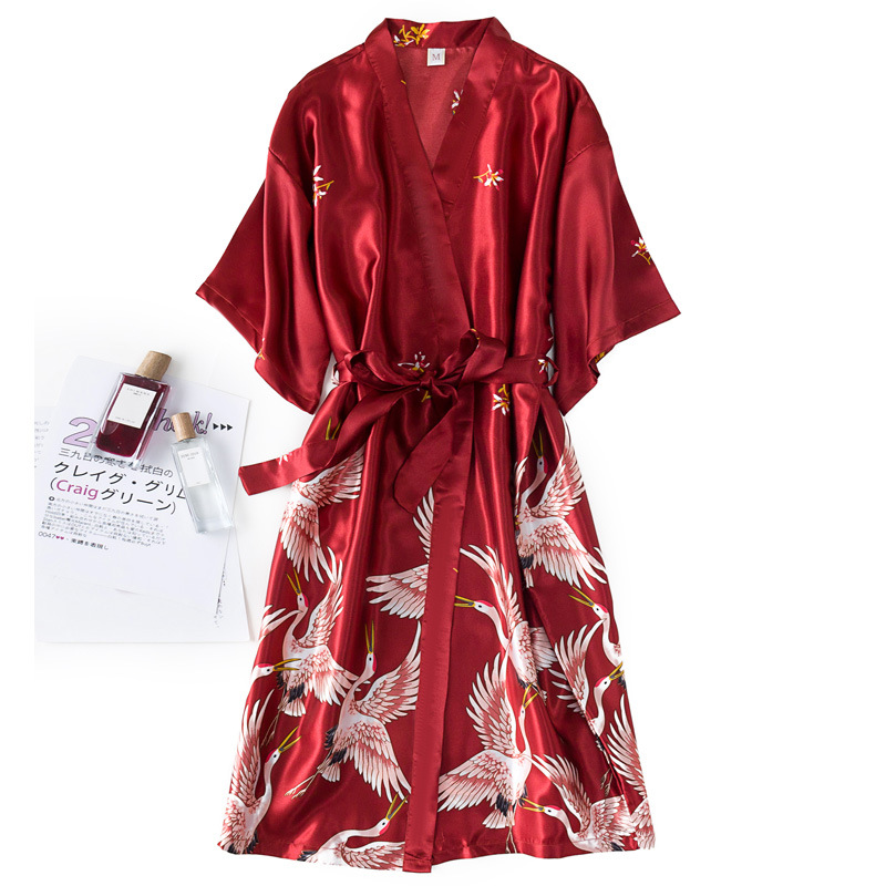 Ensemble Kimono en fausse soie - Robe Silk Women avis et prix